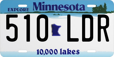 MN license plate 510LDR