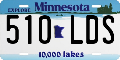 MN license plate 510LDS