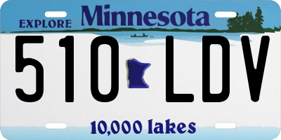 MN license plate 510LDV