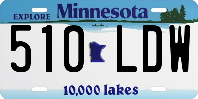 MN license plate 510LDW