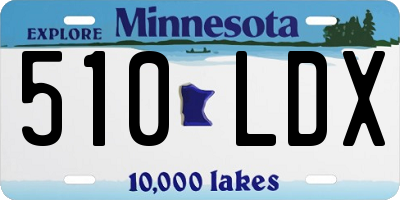 MN license plate 510LDX