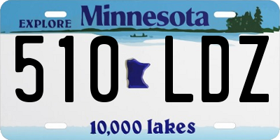 MN license plate 510LDZ