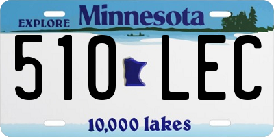 MN license plate 510LEC