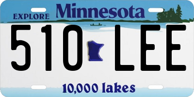 MN license plate 510LEE