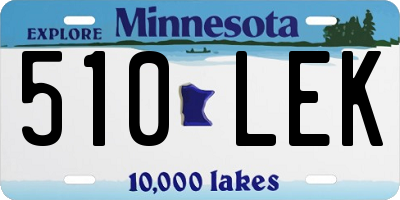 MN license plate 510LEK