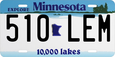 MN license plate 510LEM