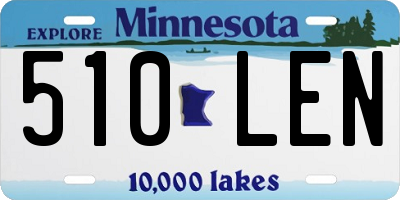 MN license plate 510LEN