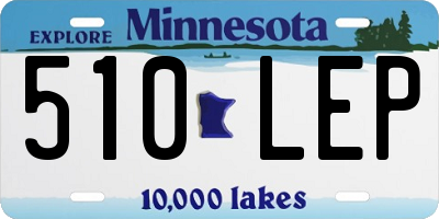 MN license plate 510LEP