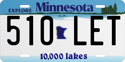MN license plate 510LET