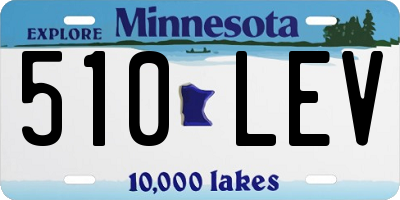 MN license plate 510LEV