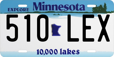 MN license plate 510LEX