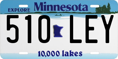 MN license plate 510LEY