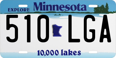 MN license plate 510LGA
