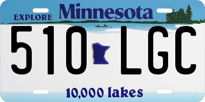MN license plate 510LGC