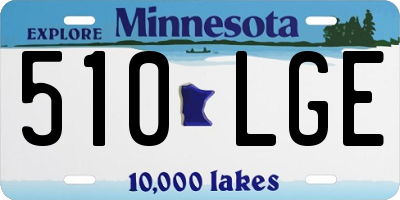 MN license plate 510LGE