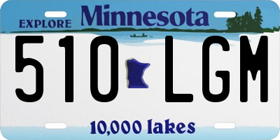 MN license plate 510LGM