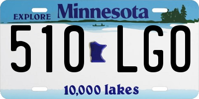 MN license plate 510LGO