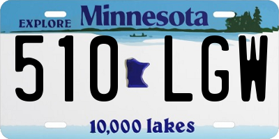 MN license plate 510LGW