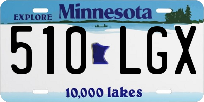 MN license plate 510LGX