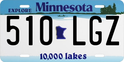 MN license plate 510LGZ