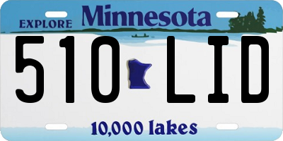 MN license plate 510LID