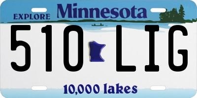MN license plate 510LIG