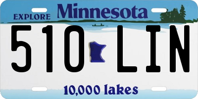 MN license plate 510LIN