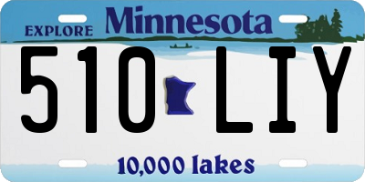 MN license plate 510LIY