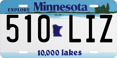 MN license plate 510LIZ