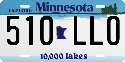 MN license plate 510LLO