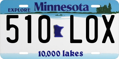 MN license plate 510LOX