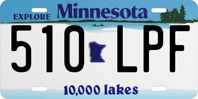 MN license plate 510LPF