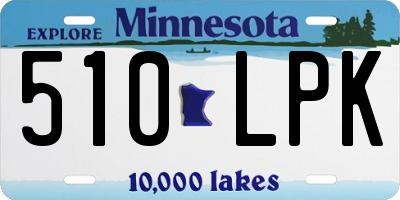 MN license plate 510LPK