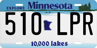 MN license plate 510LPR