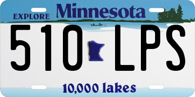 MN license plate 510LPS