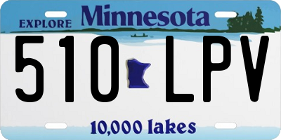 MN license plate 510LPV