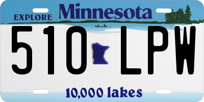 MN license plate 510LPW