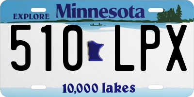 MN license plate 510LPX