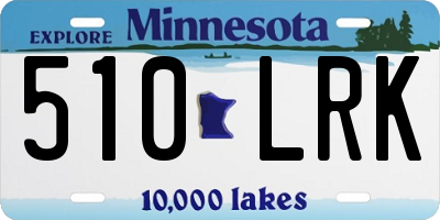 MN license plate 510LRK