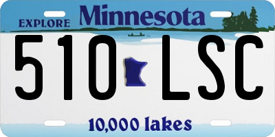 MN license plate 510LSC
