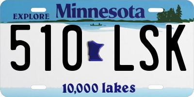 MN license plate 510LSK