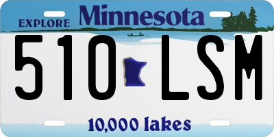 MN license plate 510LSM