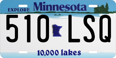 MN license plate 510LSQ