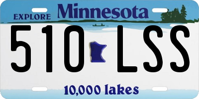 MN license plate 510LSS