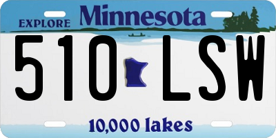 MN license plate 510LSW
