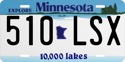 MN license plate 510LSX