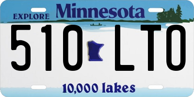 MN license plate 510LTO
