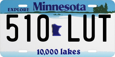MN license plate 510LUT