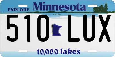 MN license plate 510LUX