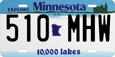 MN license plate 510MHW